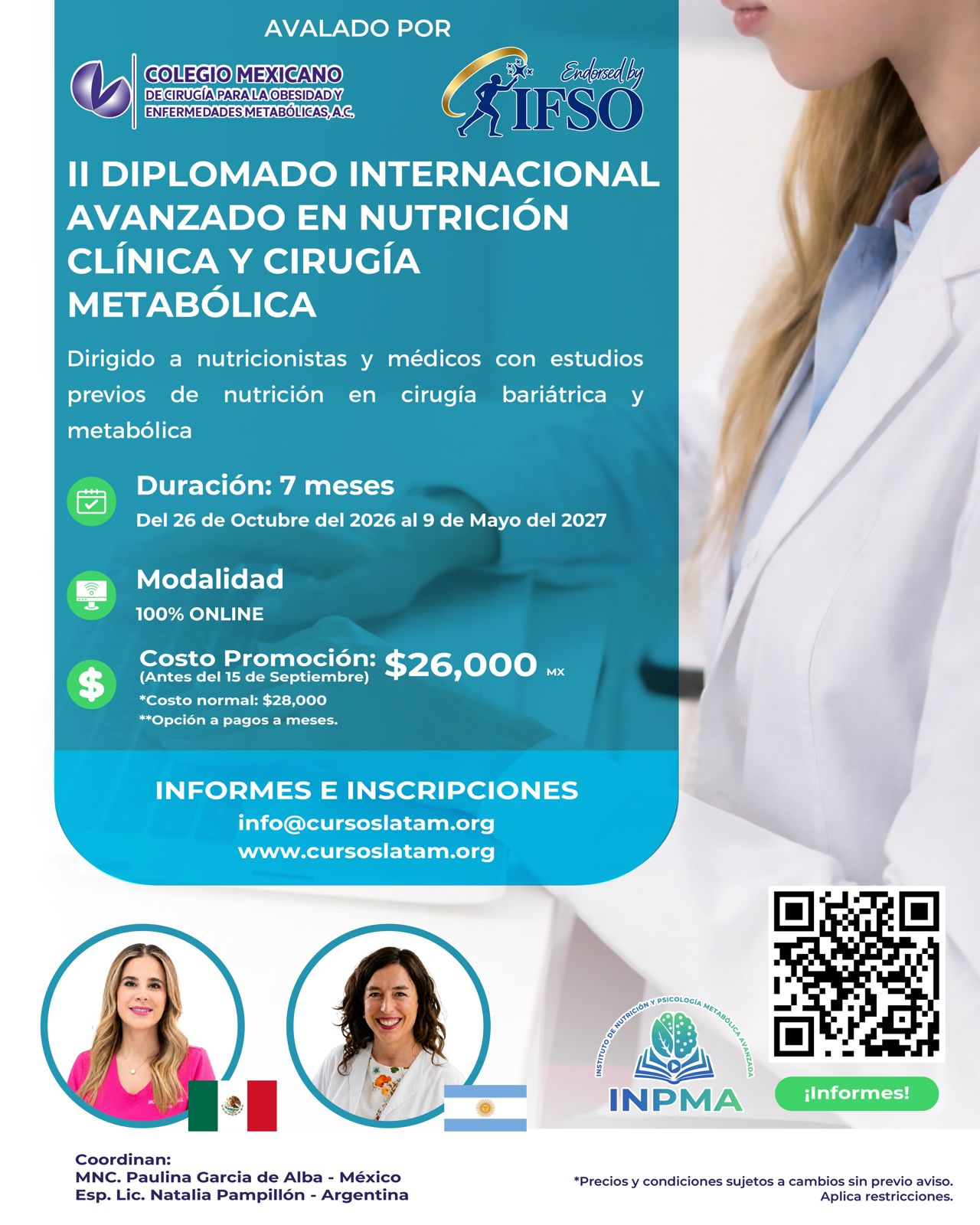 II Diplomado Internacional Avanzado en Nutrición Clínica y Cirugía Metabólica
